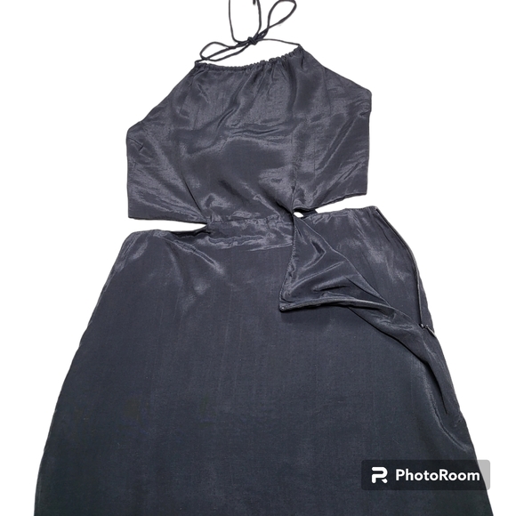 With Jean Black Gia  Style Halter Mini Dress Size M - Picture 8 of 16